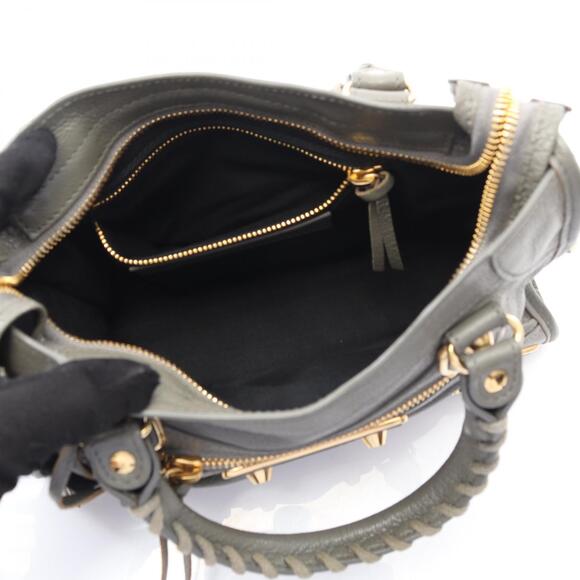 Balenciaga Metallic City Handbag Leather Gray - Picture 3 of 8